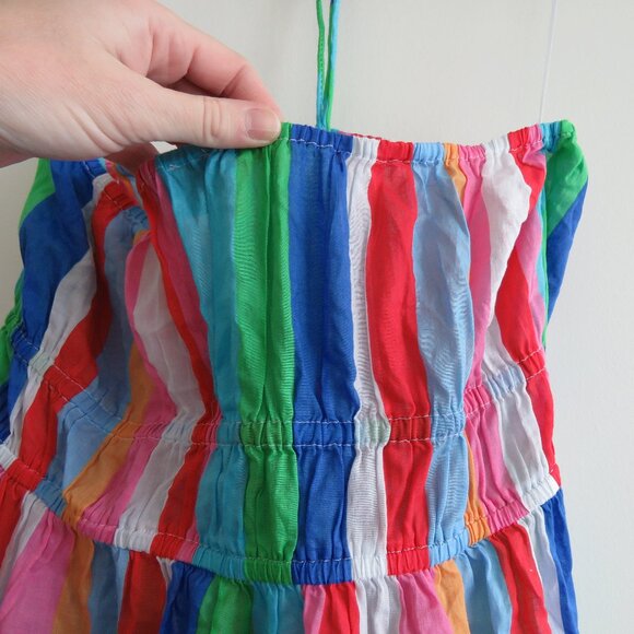 ANN TAYLOR LOFT Beach Halter Maxi Swimsuit Coverup Pocket Dress Candy Stripe NWT - Picture 12 of 14